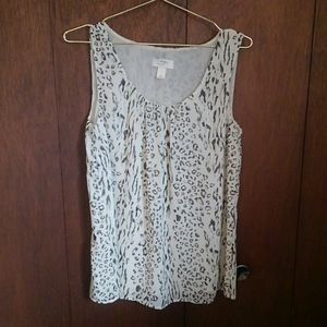 Ann Taylor Loft cheetah print top Med.
